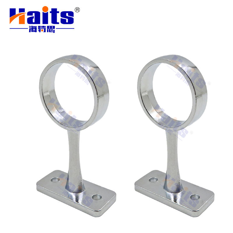 Chrome Middle Nickel Round Pipe Holder Support
