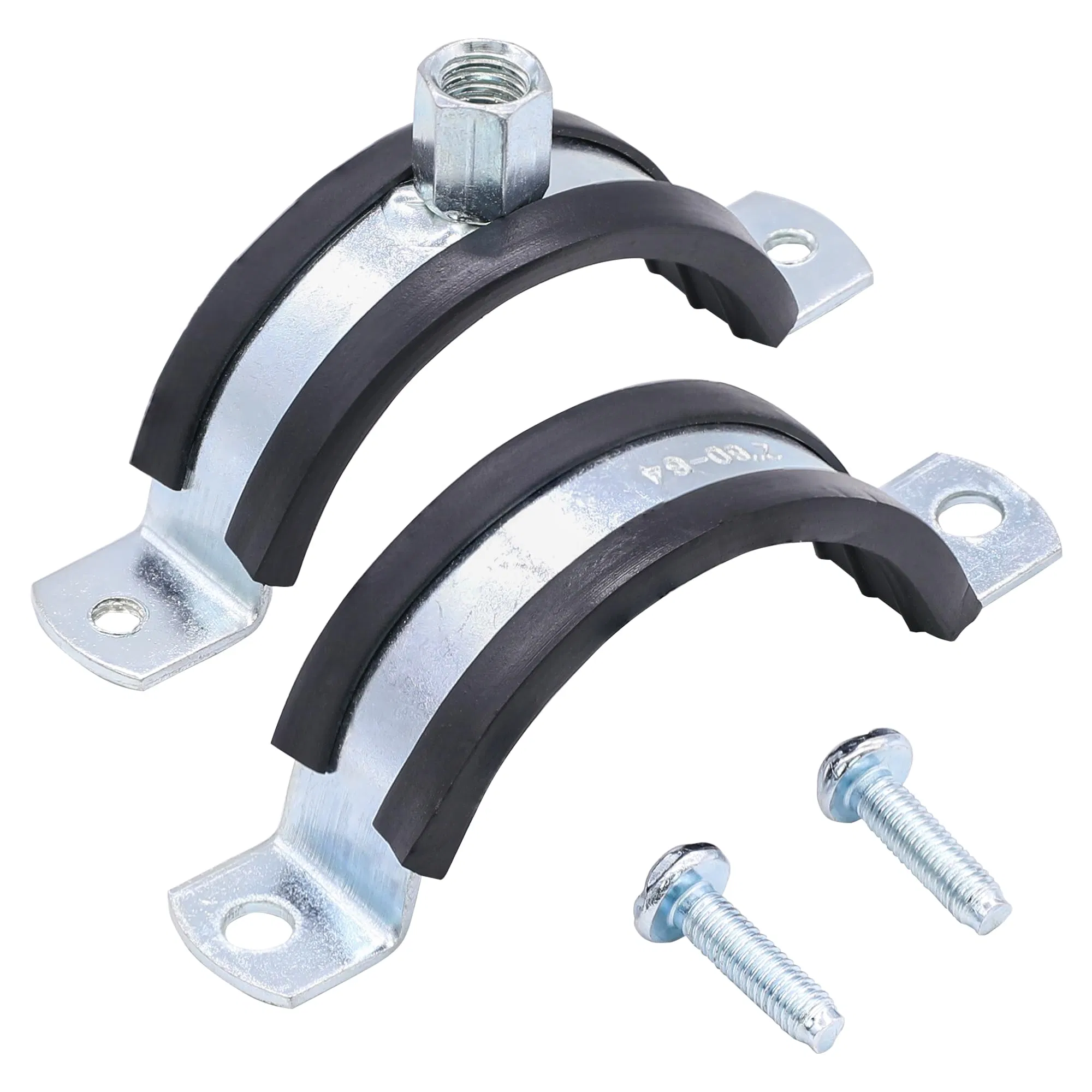 High Quality Pipe Clamp Adjustable Rubber Lined Pipe Brackets Pipe Hanger Tube Clamp Support Wall Ceiling Mount Clamps Pipe Fixing Heavy Duty Split Clamp Clip