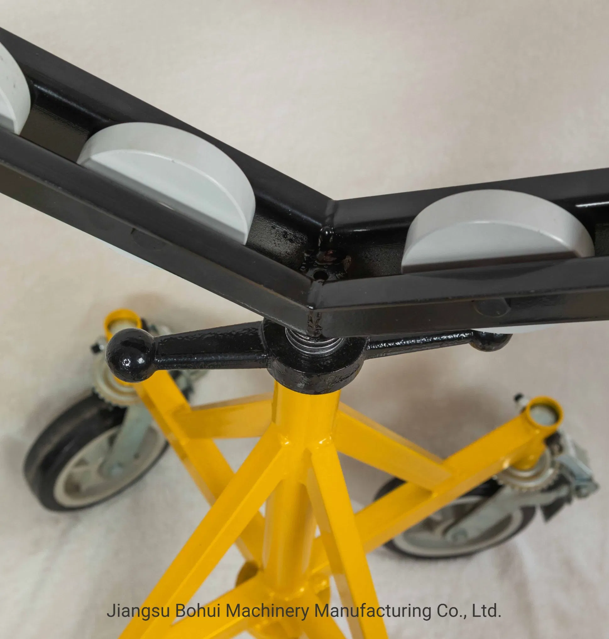 V Type Roller Head Pipe Stand Pipe Support with Wheels