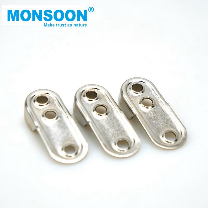 Wardrobe Accessories Tube Hanging Rail Support Closet Clothes Nickle Plated Pipe Hanger Zinc Alloy Oval Tube Support for Wardrobe