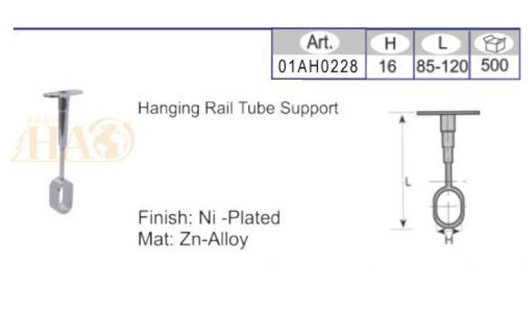 Oval Tube Pipe Rail Holder Support Adjustable Chrome Plated