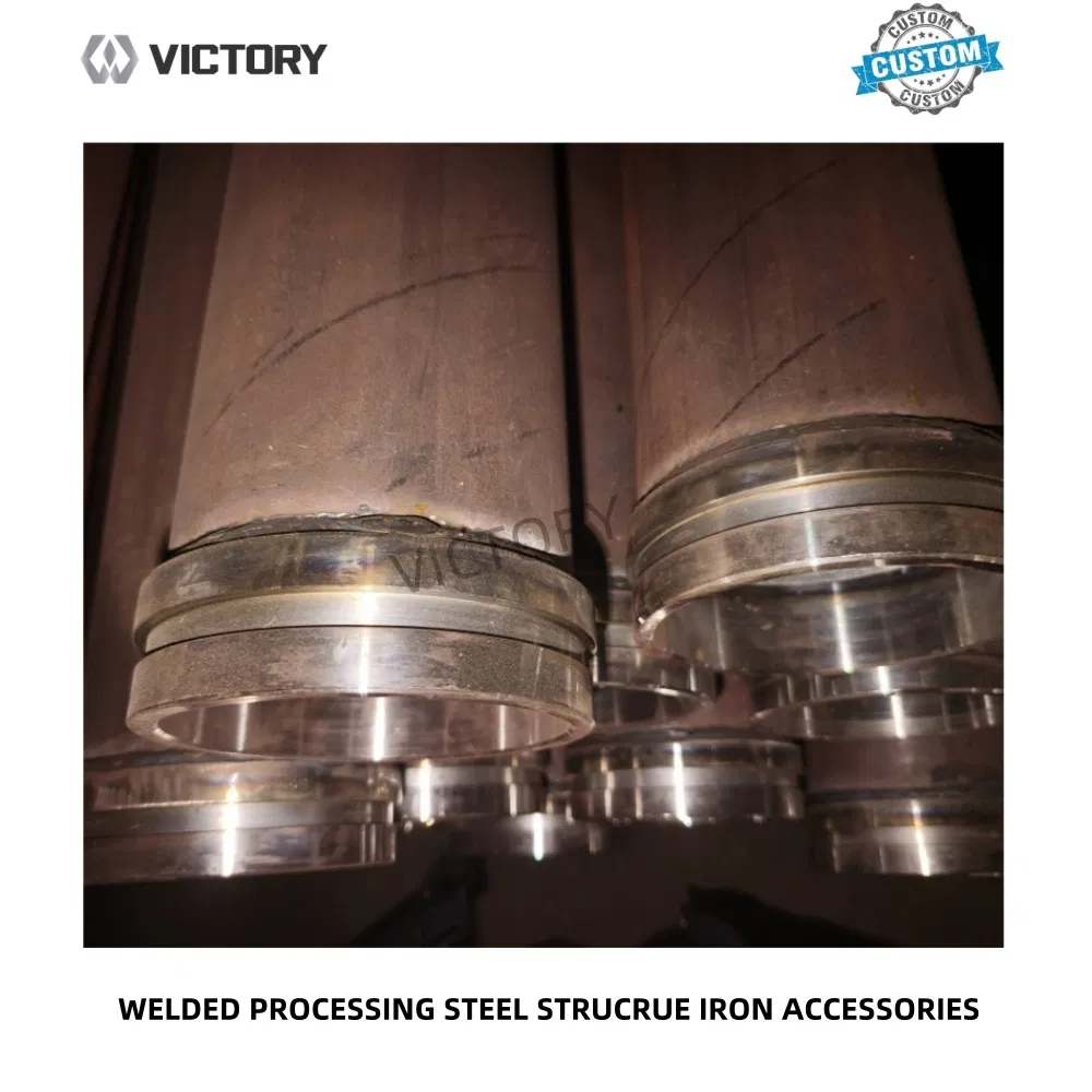 Heavy-Duty Steel Pipe Support Base for Welding Applications