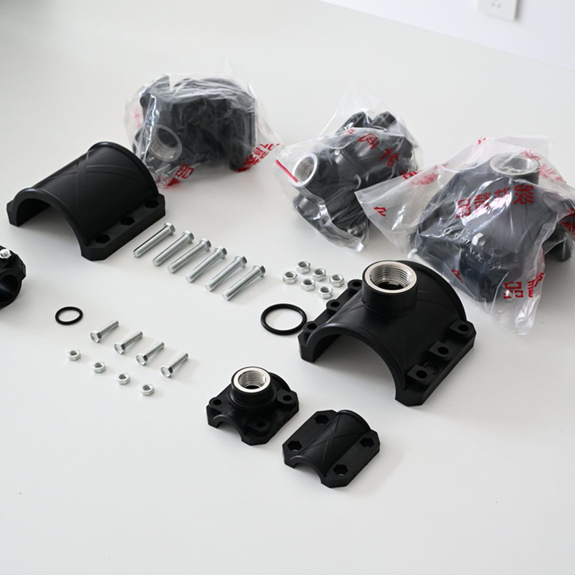 Factory Price Industrial-Grade PE80 PE100 PE200 Plumbing Fittings HDPE Clamp Saddle with Reinforcing Ringhdpe Pipe Compression Fittings