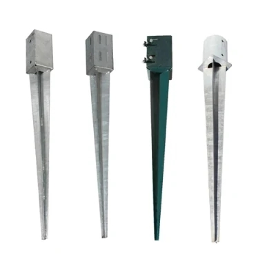 Hot Dipped Galvanized Penetration U Shape Fence Holder Screw Ground Spike Anchor Pole Post Support