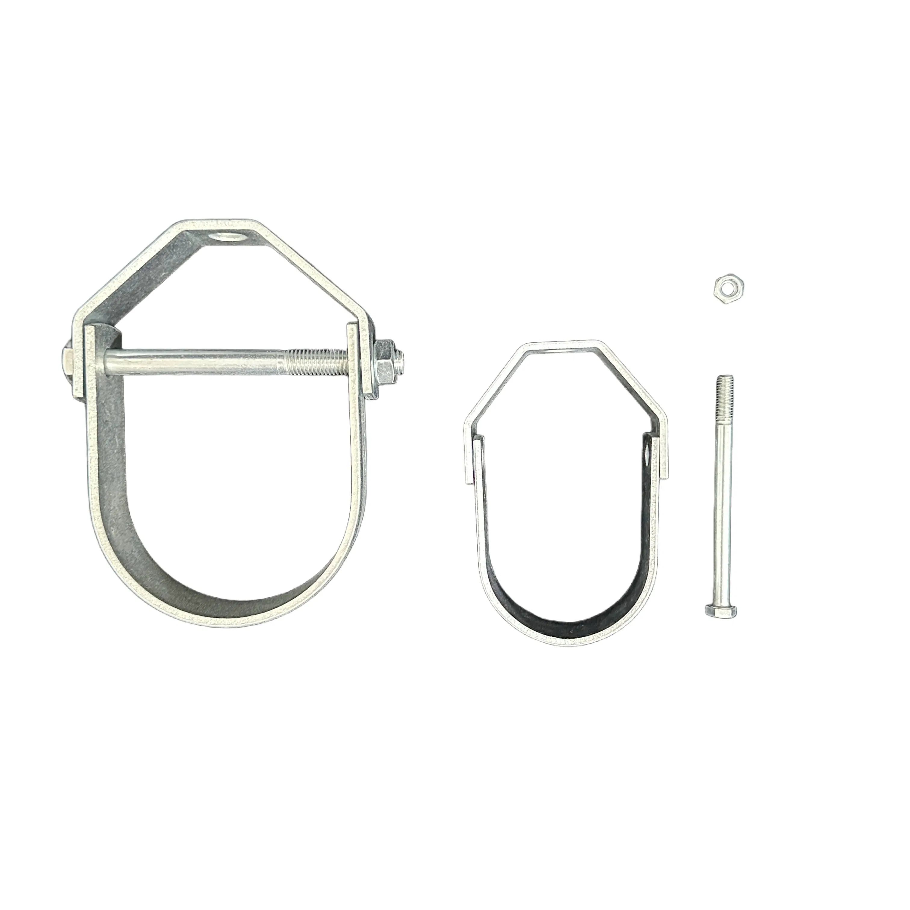 Water Pipeline Bracing Kit Carbon Steel Hydraulic Forged Pipe Clamp Galvanized Layer