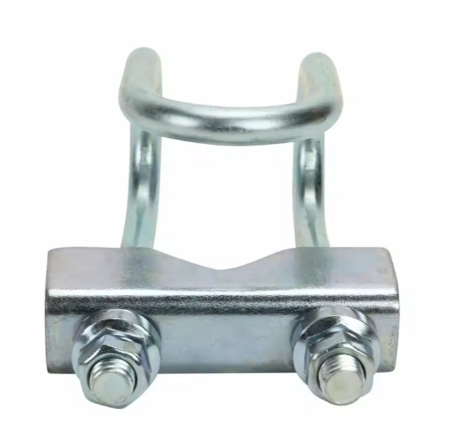 Double U-Bolt Pipe Clamp Support Rod Clamping Single-Pole Channel Accessory Pipe Frame Seismic Swaying Support Lateral Support