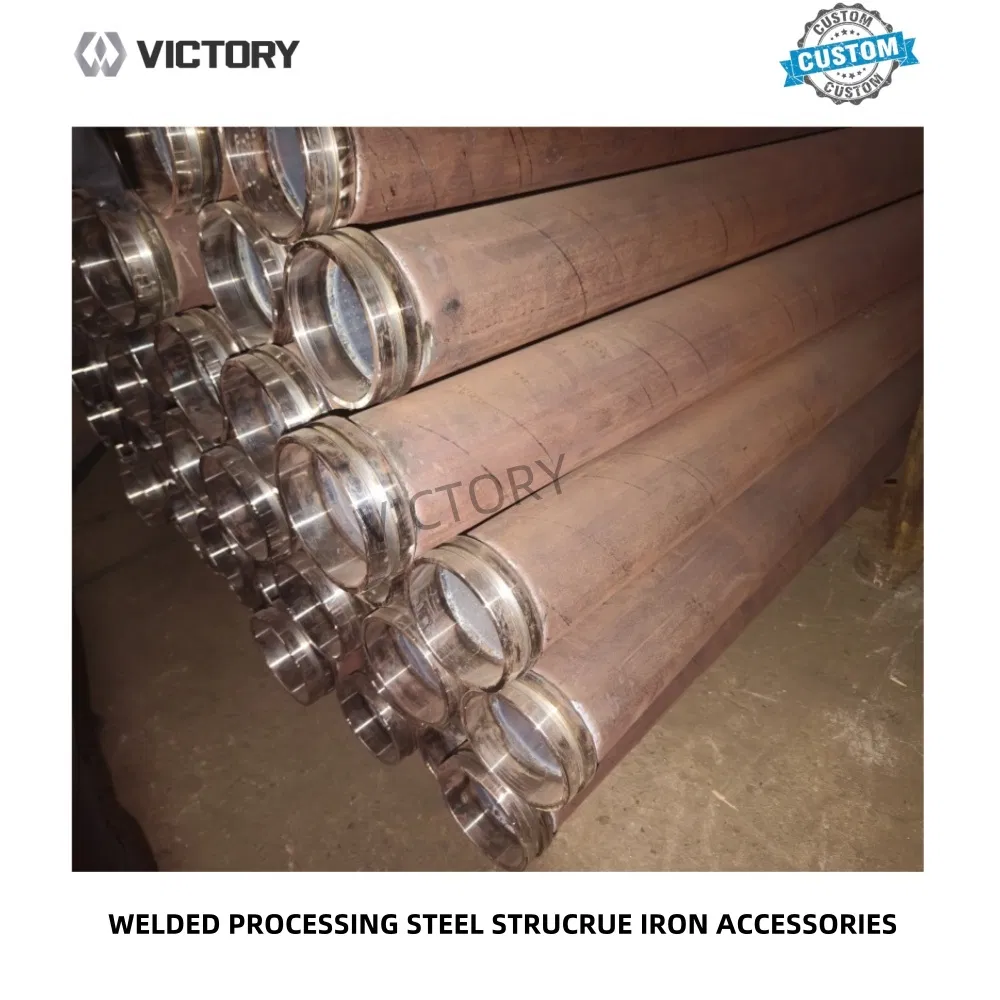 Heavy-Duty Steel Pipe Support Base for Welding Applications