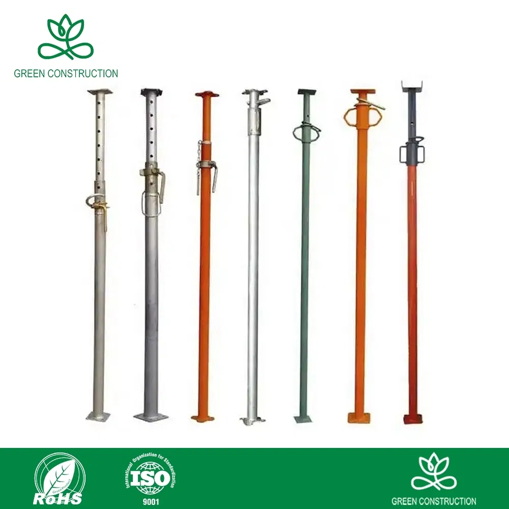 Green Construction Shoring Scaffolding Steel Props Manufacturers Strong Weather Resistance Heavy Duty Construction Support