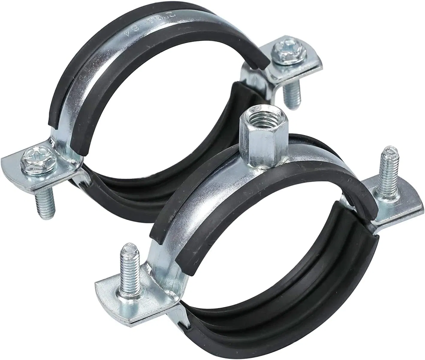 High Quality Pipe Clamp Adjustable Rubber Lined Pipe Brackets Pipe Hanger Tube Clamp Support Wall Ceiling Mount Clamps Pipe Fixing Heavy Duty Split Clamp Clip