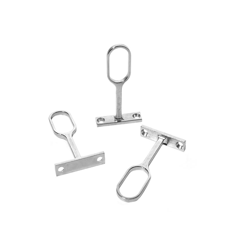 Zinc Alloy Oval Tube Holder Wardrobe Rail Support Pipe Fitting