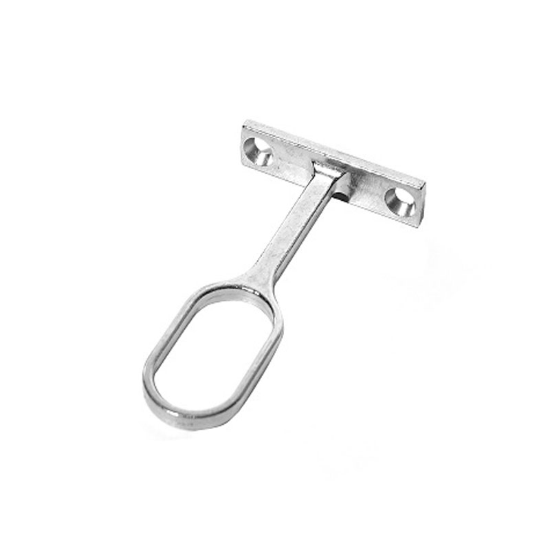 Zinc Alloy Oval Tube Holder Wardrobe Rail Support Pipe Fitting