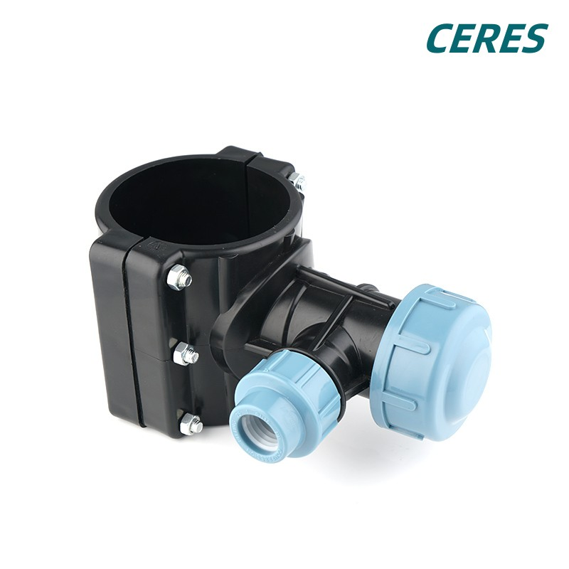 HDPE Pipe PP Compression Pipe Fitting Clamp Saddle for Irrigaiton System