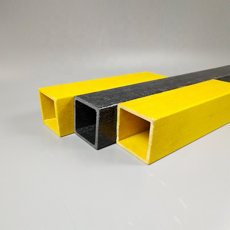 High Strength Glass Fiber Reinforced Plastic FRP Square Hollow Pipe Structural Support