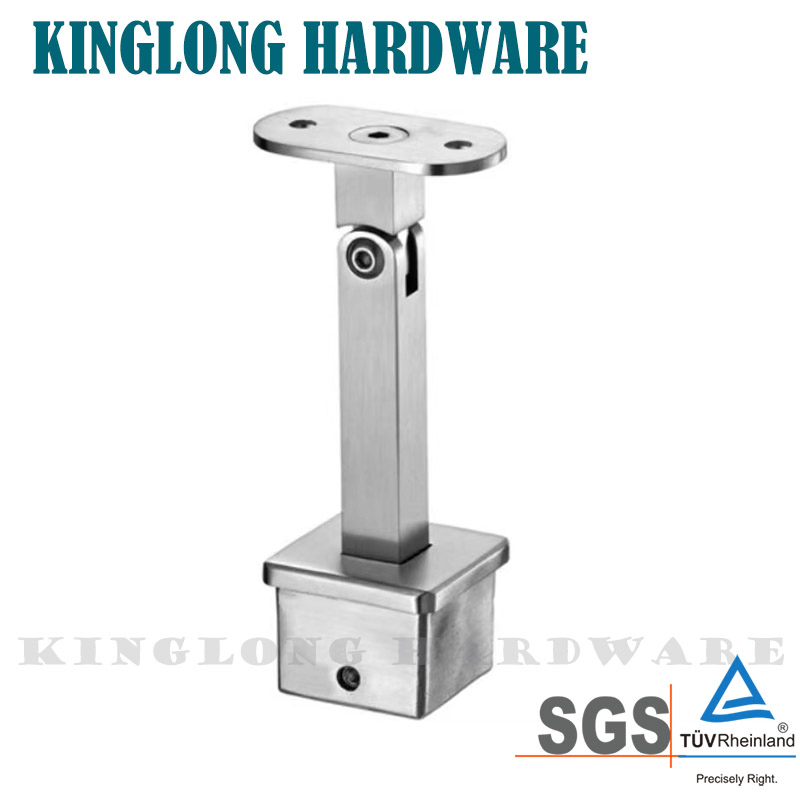 Stainless Steel Staircase Railing Balustrade Adjustable Pipe Connector Handrail Bracket Head Support
