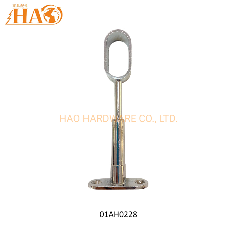 Oval Tube Pipe Rail Holder Support Adjustable Chrome Plated