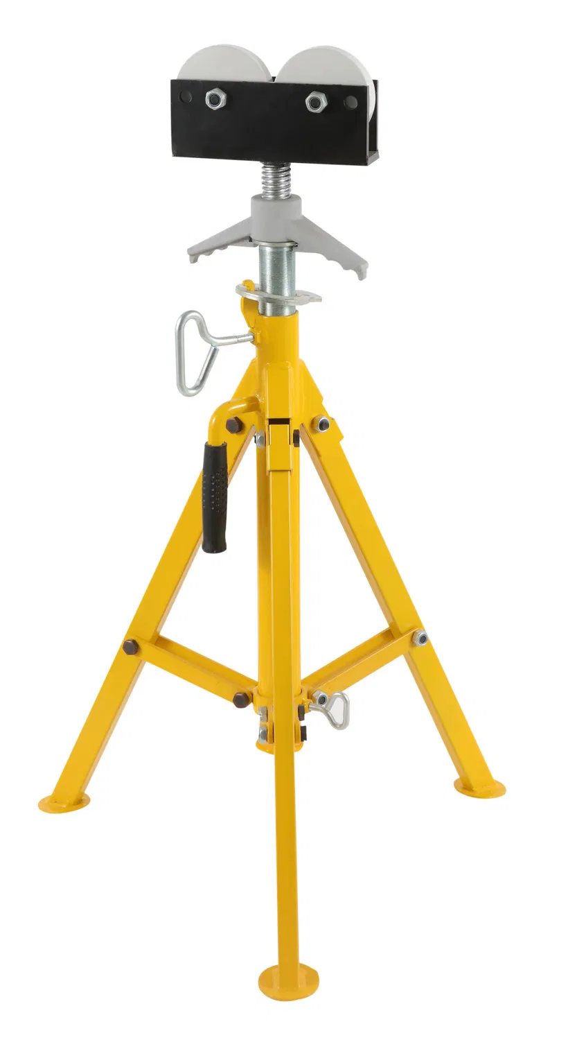 High Quality Folding Pipe Support with Roller Head for 12" Pipe