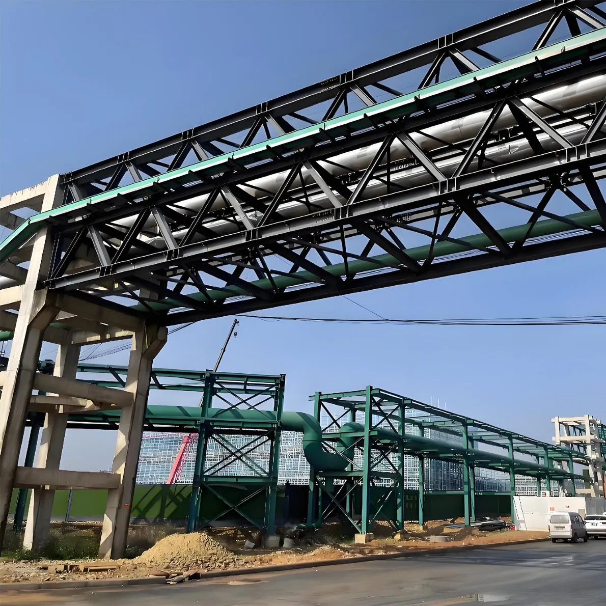 The Heavy Steel Structure Pipe Support Is Strong and Easy to Install