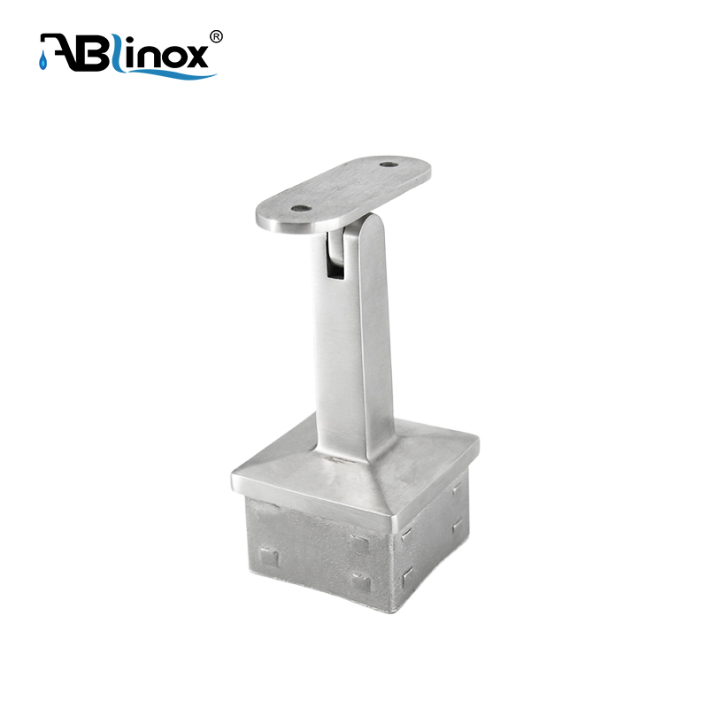 Stainless Steel 304 Railing Pipe Fitting Fixed Handrail Support for Square Tube