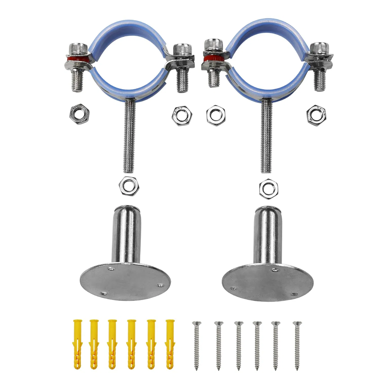 Stainless Steel Wall Mount Ceiling Mount Adjustable Pipe Supports