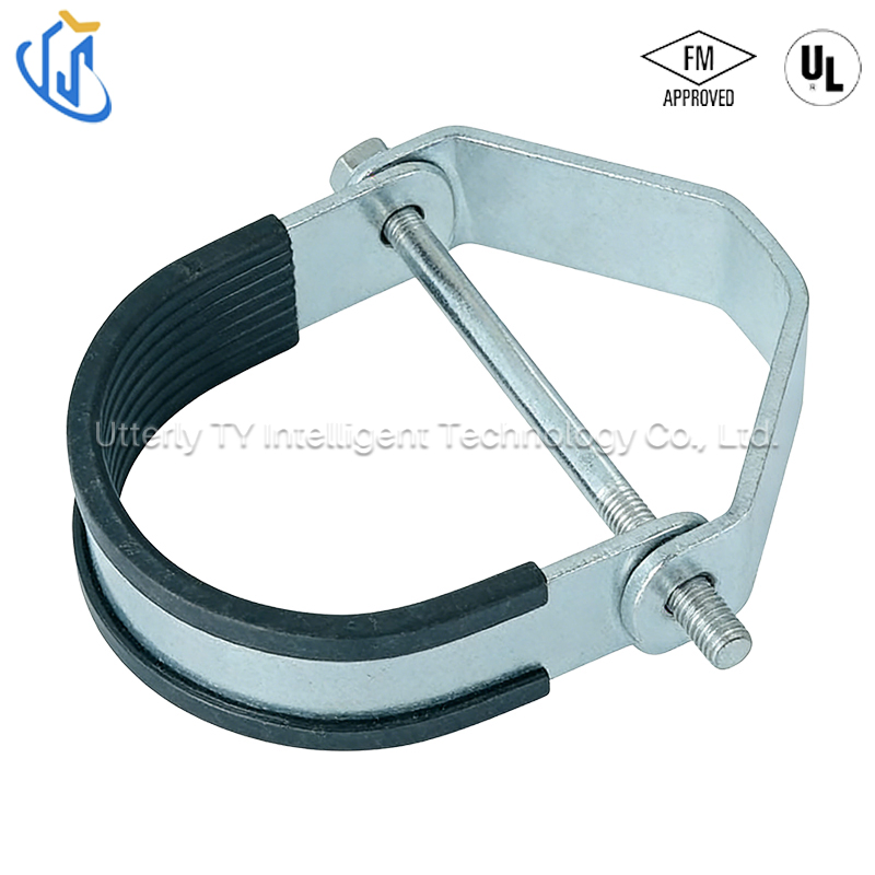 Rubber Lined Galvanized Steel Clevis Hanger for Pipe Support Systems