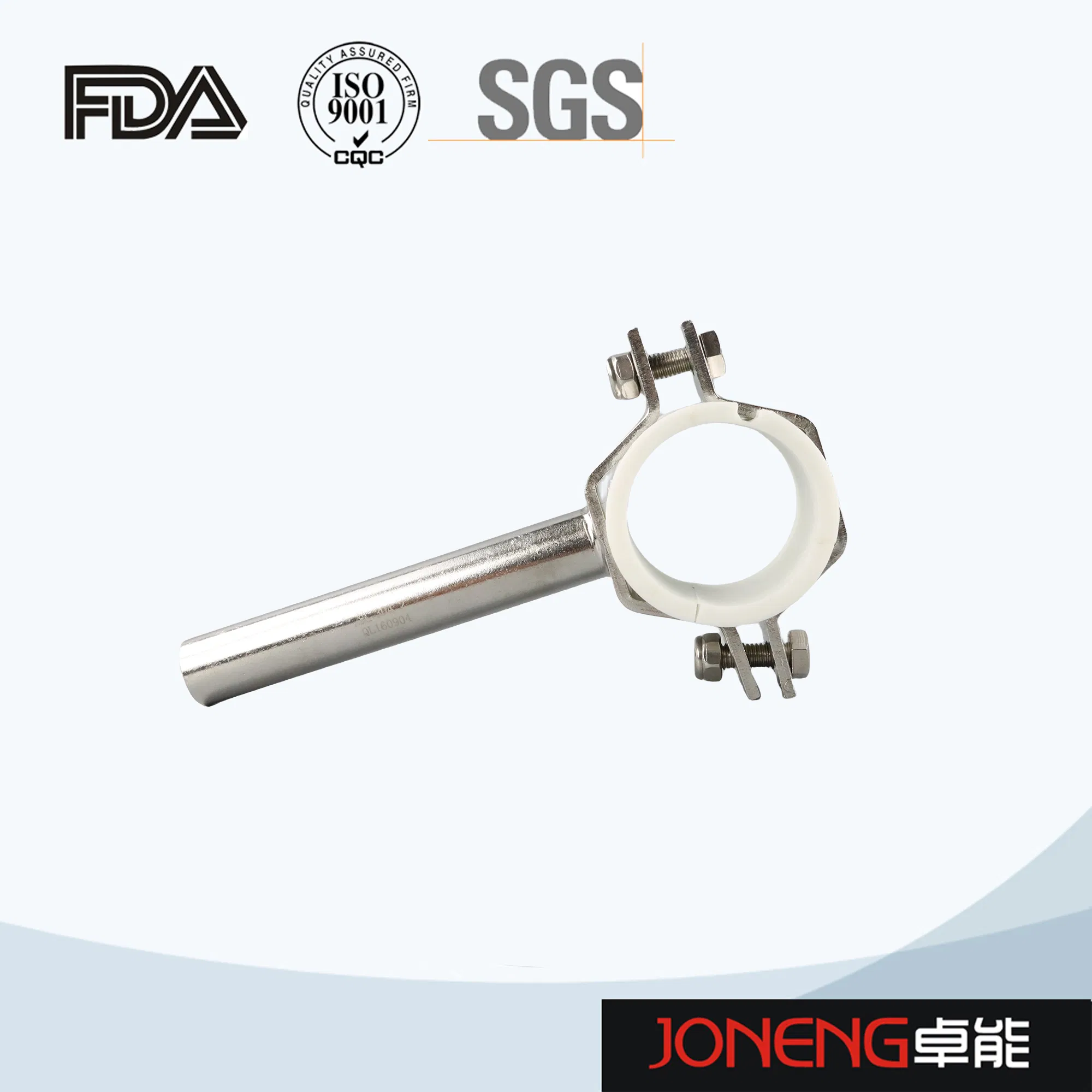 Stainless Steel Customized Thread Fixing Pipe Clamp Fixed Support with Plate