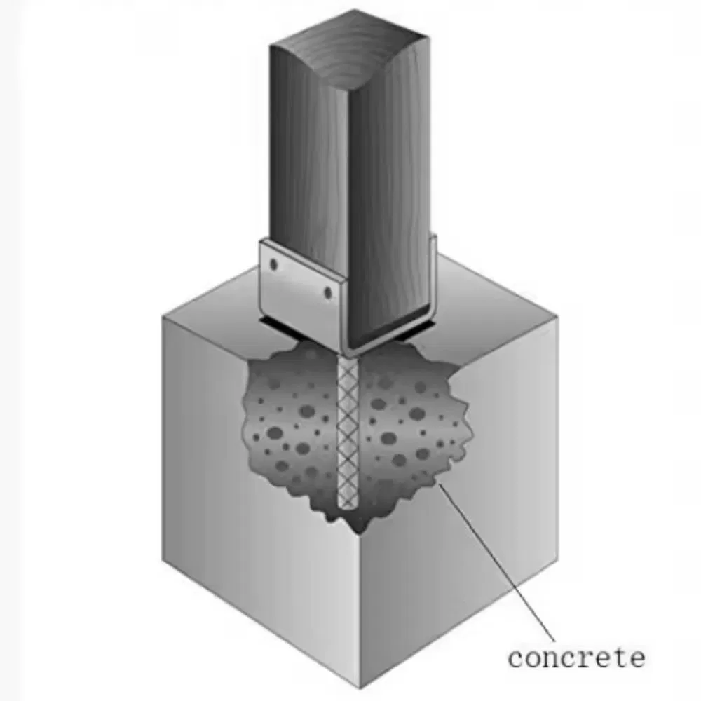 Galvanised Steel U Shape Post Support