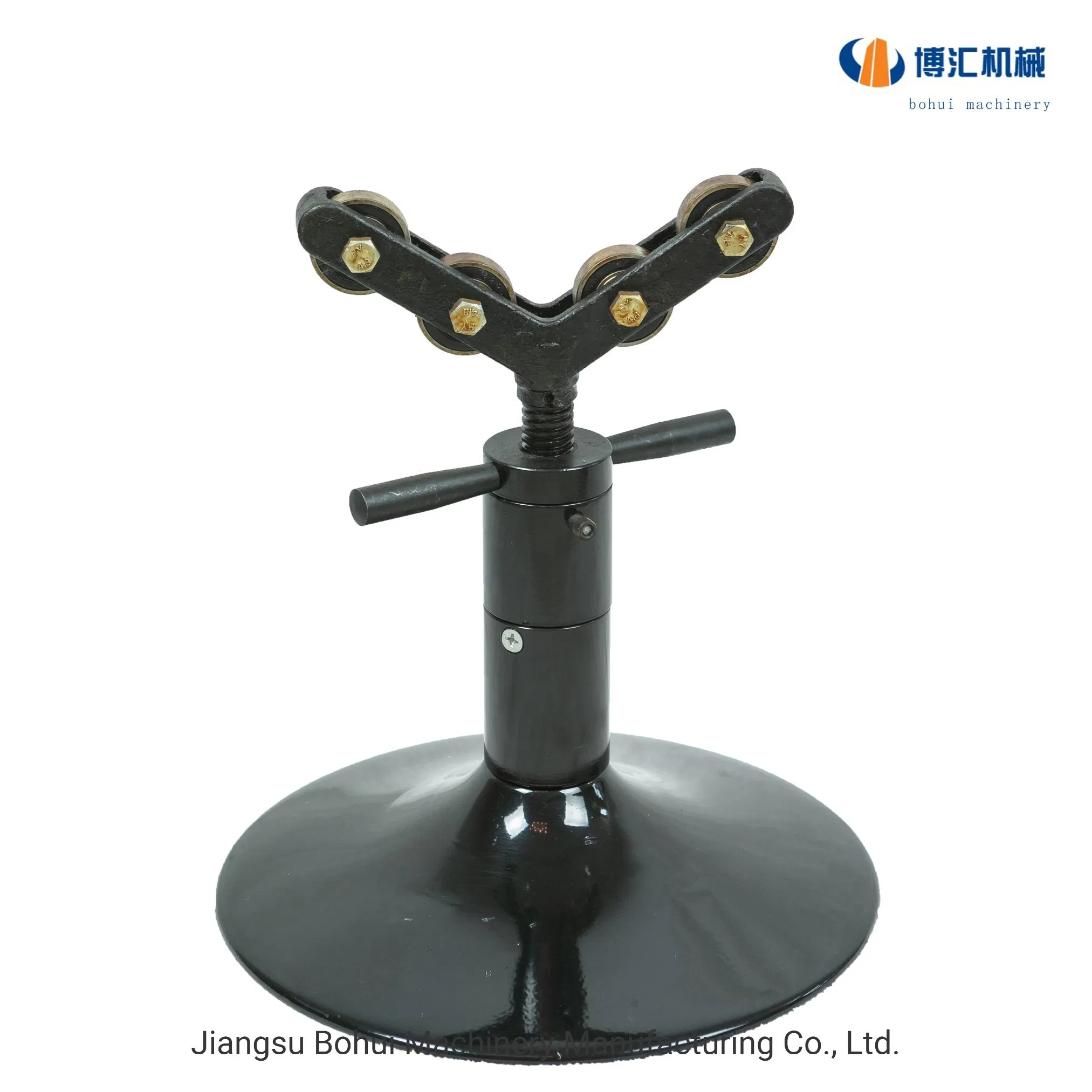 Small Black Durable Roller Head Pipe Stand Pipe Support