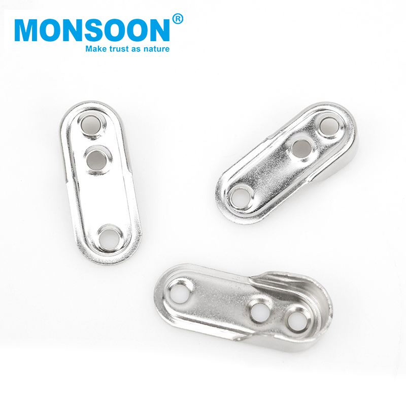 Kitchen Cabinet Shelf Holder Wardrobe Closet Clothes Iron Tube Supports Holder Nickle Plated Pipe Hanger Oval Tube Support for Wardrobe