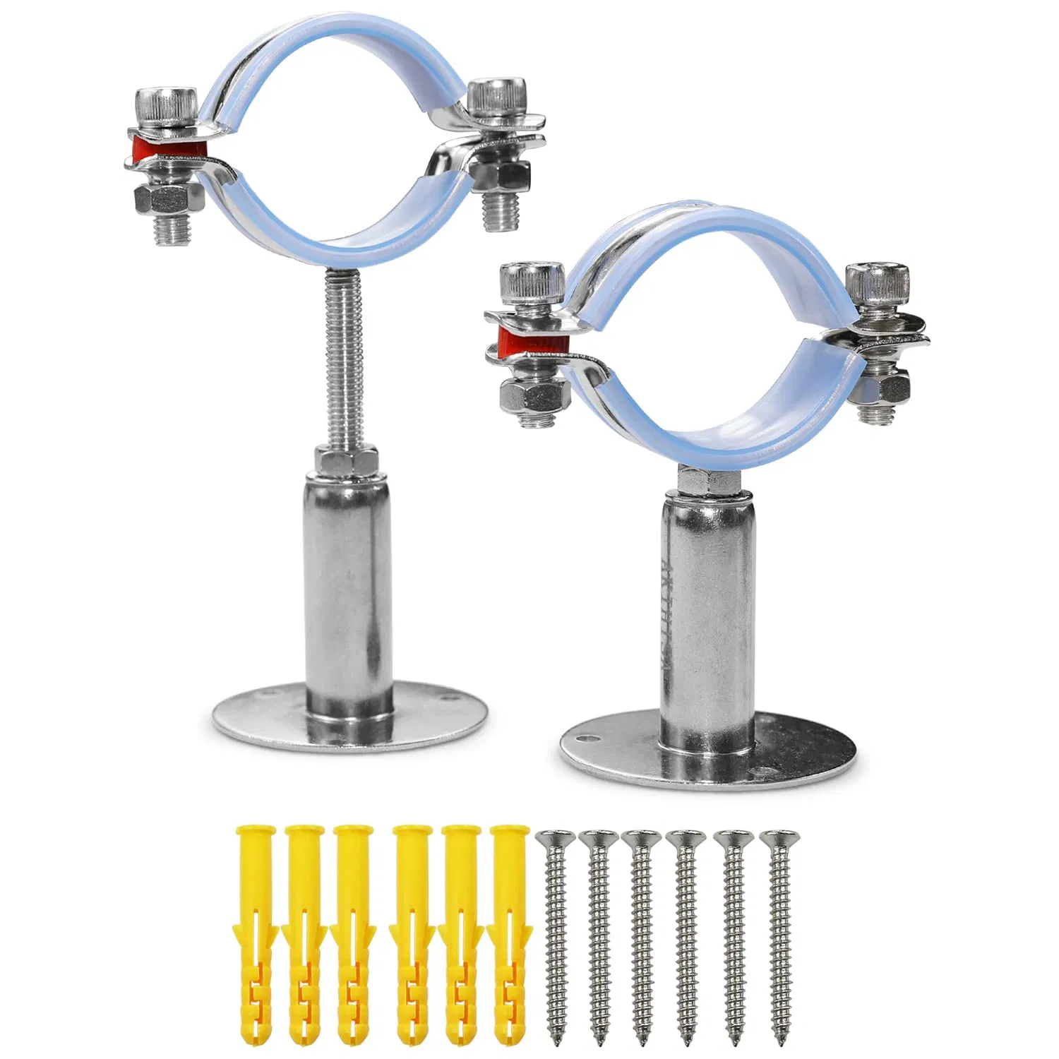 Stainless Steel Wall Mount Ceiling Mount Adjustable Pipe Supports