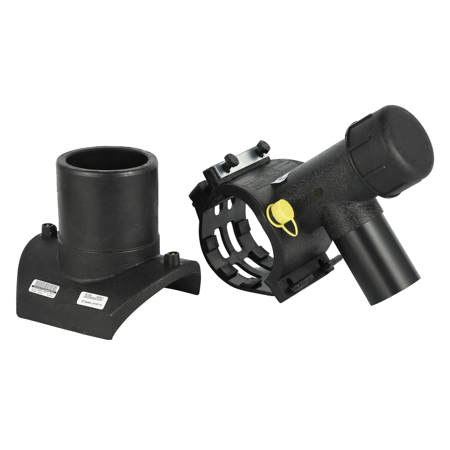 PE Pipe Electrofusion Tapping Tee DN90mm Saddle SDR11 SDR17 HDPE Fitting