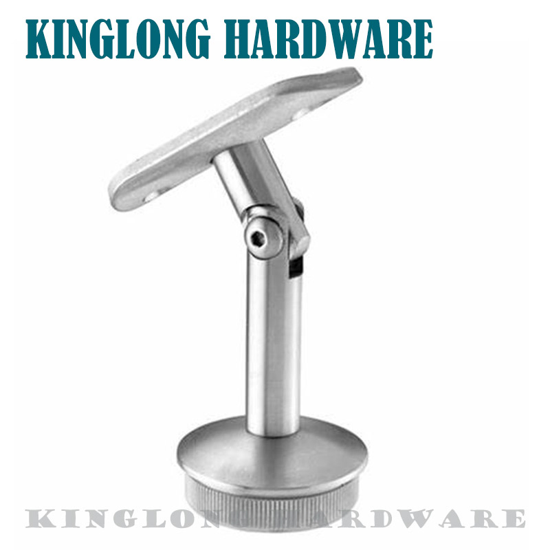 Stainless Steel Staircase Railing Balustrade Adjustable Pipe Connector Handrail Bracket Head Support