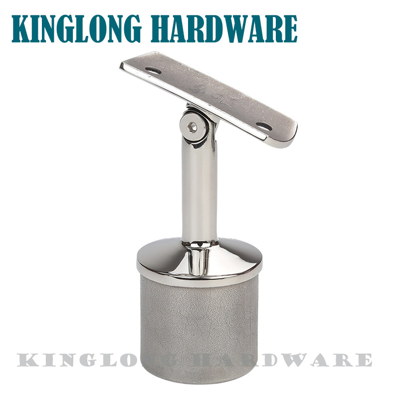 Stainless Steel Staircase Railing Balustrade Adjustable Pipe Connector Handrail Bracket Head Support