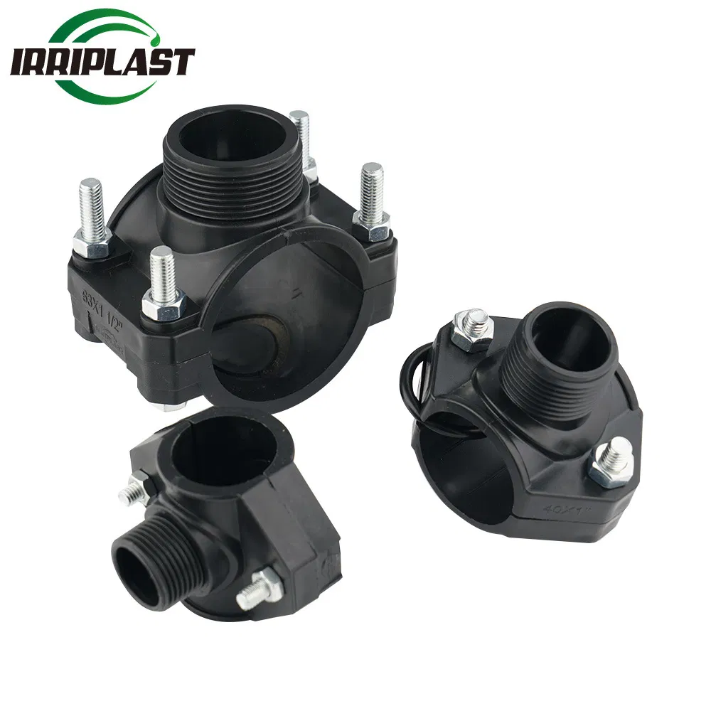 Wholesale Supplier Quick Connect Pipe HDPE Clamp Saddles Plastic Male Saddle