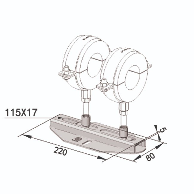 Galvanized Pipe Sliding Support for Thermal Pipe Installation with Large Displacement
