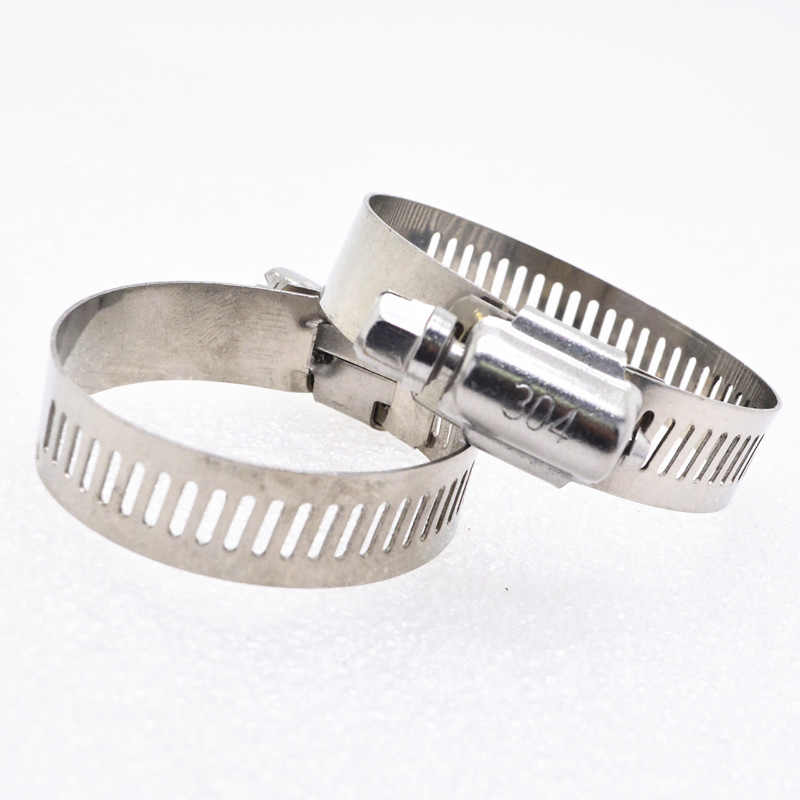 SS304 Stainless Steel American Type Hose Clamps for Diesel Engine Steel Hose Clamp Worm Drive Hose Clamp Pipe Clamp Hose Clip Clamp