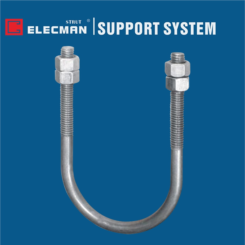Steel Long Tangent U Bolts Thread Conduit Pipe Hangers and Supports