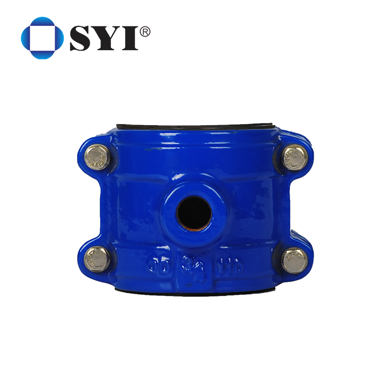 Syi Factory Directly Sale Ductile Iron Tapping Saddle with Ss Band Strapped for Di/Steel Pipe