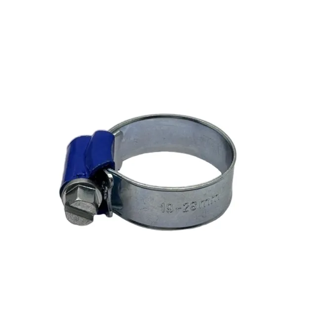 Blue British Type Hose Clamp
