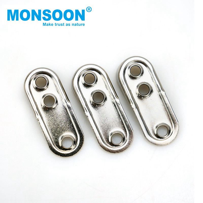 Wardrobe Accessories Tube Hanging Rail Support Closet Clothes Nickle Plated Pipe Hanger Zinc Alloy Oval Tube Support for Wardrobe
