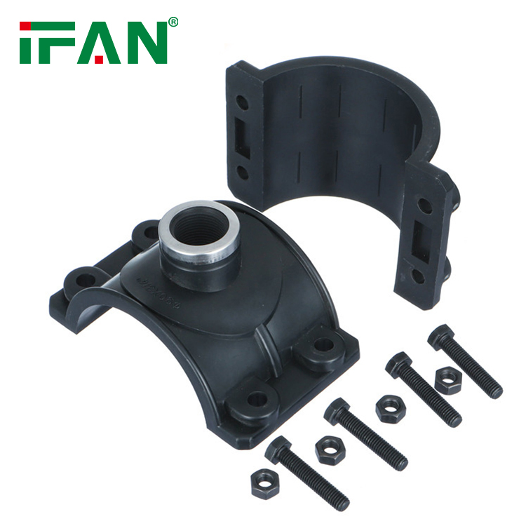 All Size Irrigation Drip HDPE Pipe 4 Screws Fittings Plastic PP Clamp Saddle