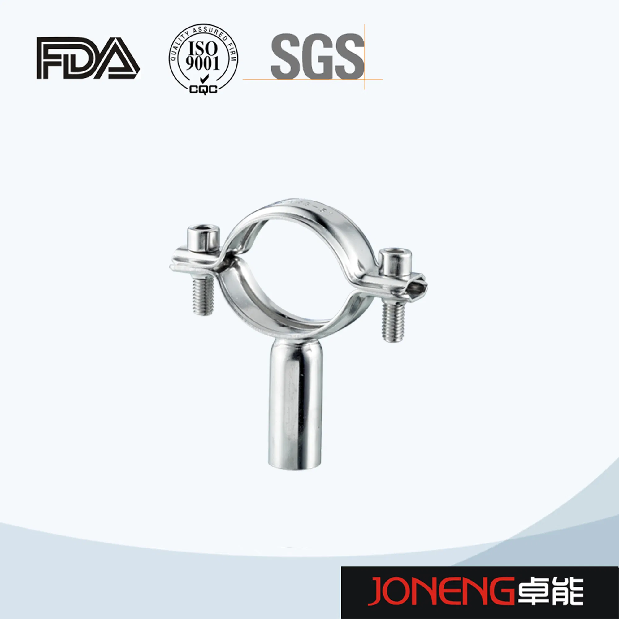 Stainless Steel Customized Thread Fixing Pipe Clamp Fixed Support with Plate