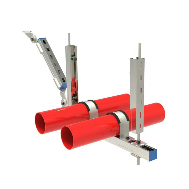 Integrated Pipe Building Support with Durable Earthquake-Resistant Bracket Technology