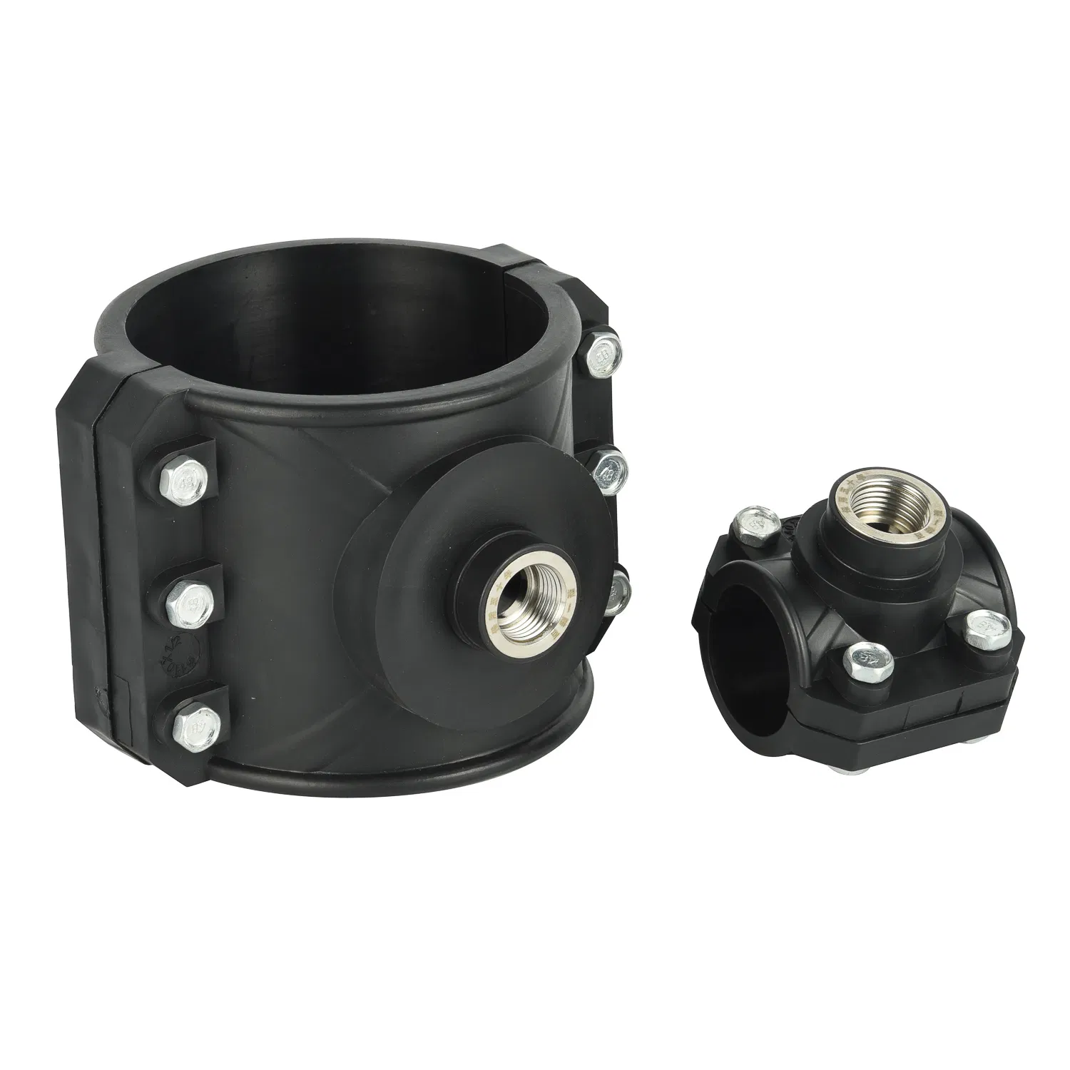 Premium Stainless Steel Saddle with Compression Ring for HDPE Pipe