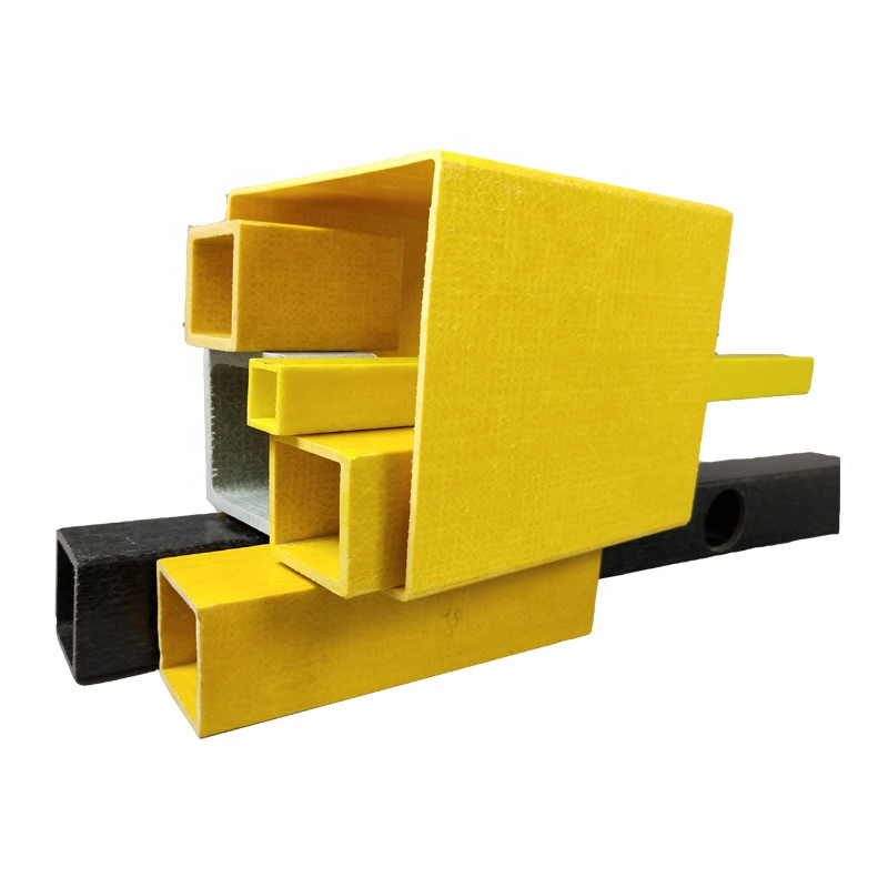 High Strength Glass Fiber Reinforced Plastic FRP Square Hollow Pipe Structural Support