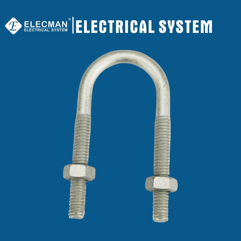 Steel Long Tangent U Bolts Thread Conduit Pipe Hangers and Supports