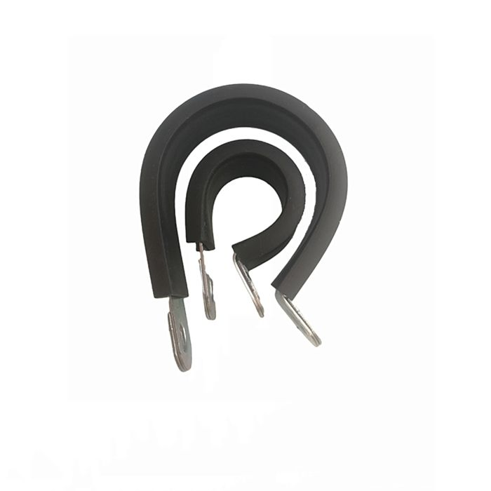 2omm Bandwidth Rubber Lined P Clips EPDM Hose Pipe Clamps-Cable Wiring Tube