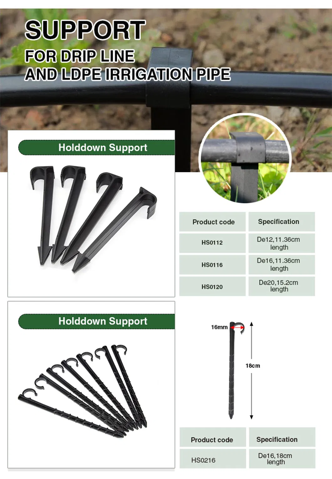 Heavy-Duty LDPE Pipe Support