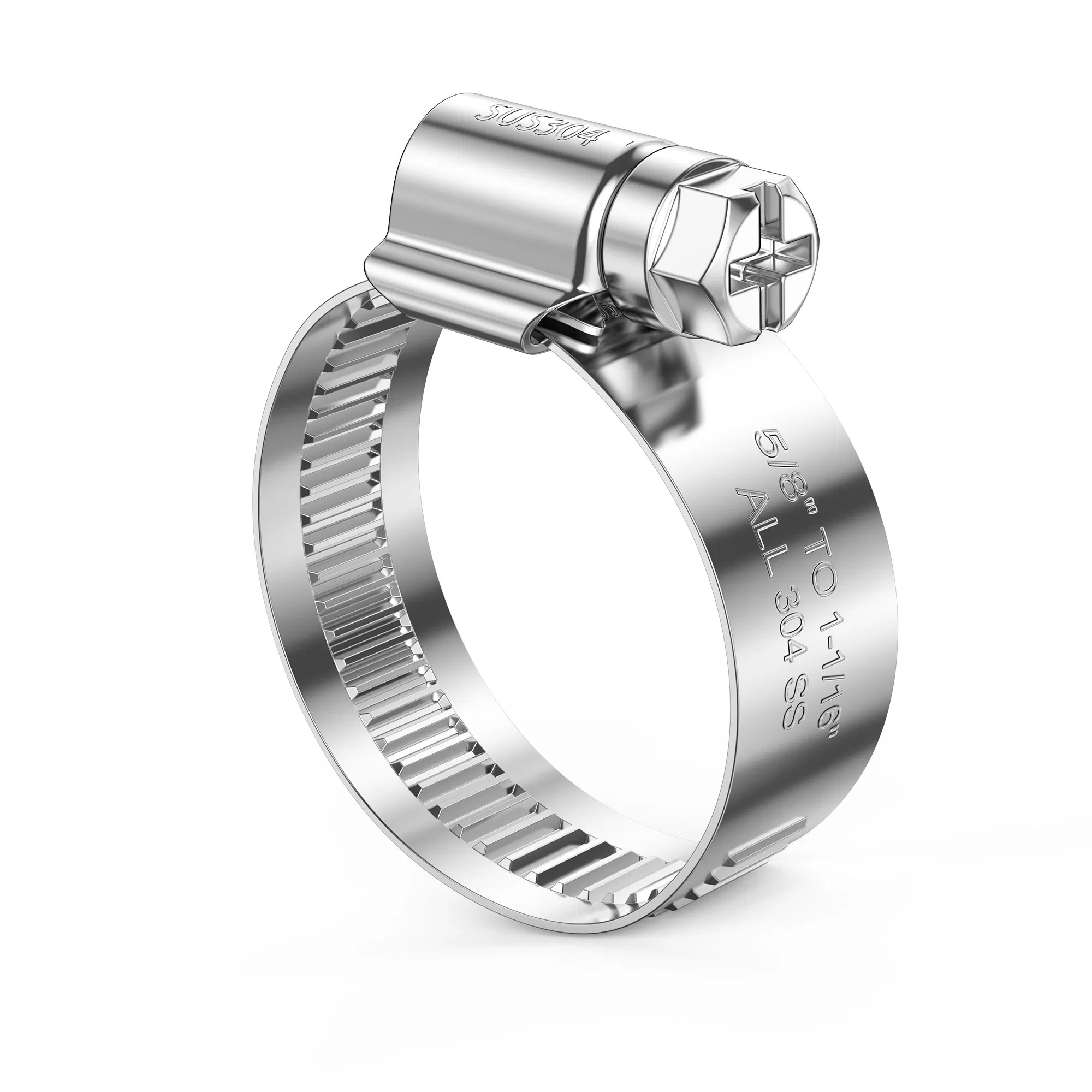 Worm Gear Hose Clamp Drive American German Type Industrial Adjustable Stainless Steel Hydraulic Pipe Clamp Clips 9mm 12mm Bandwidth Bolt Tube Clamp