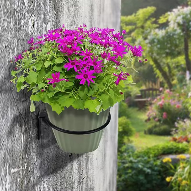 Customizable Wall-Mounted Flower Basket Rack Plant Storage for Indoor Outdoor Use