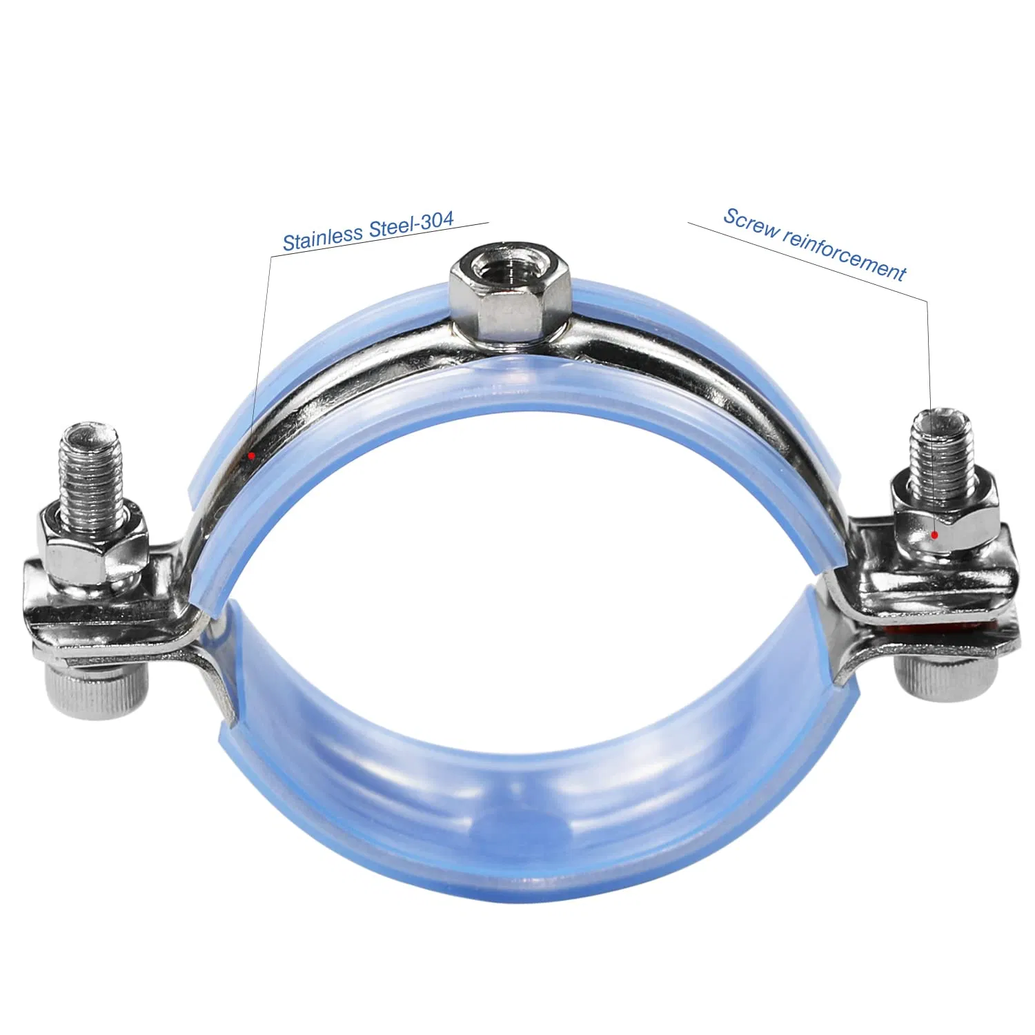 304 Stainless Steel Split Ring Pipe Hanger Heavy-Duty Pipe-Supports